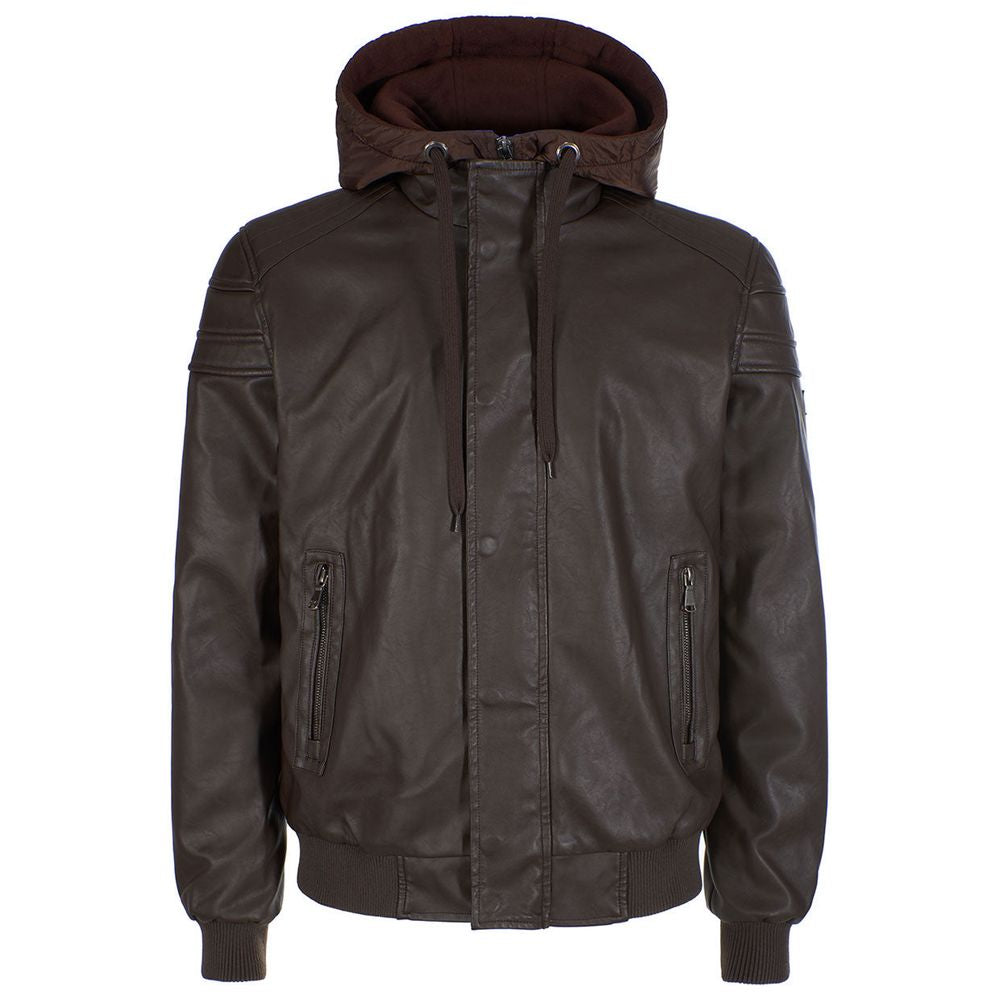 Brown Polyethylene Men's Jacket