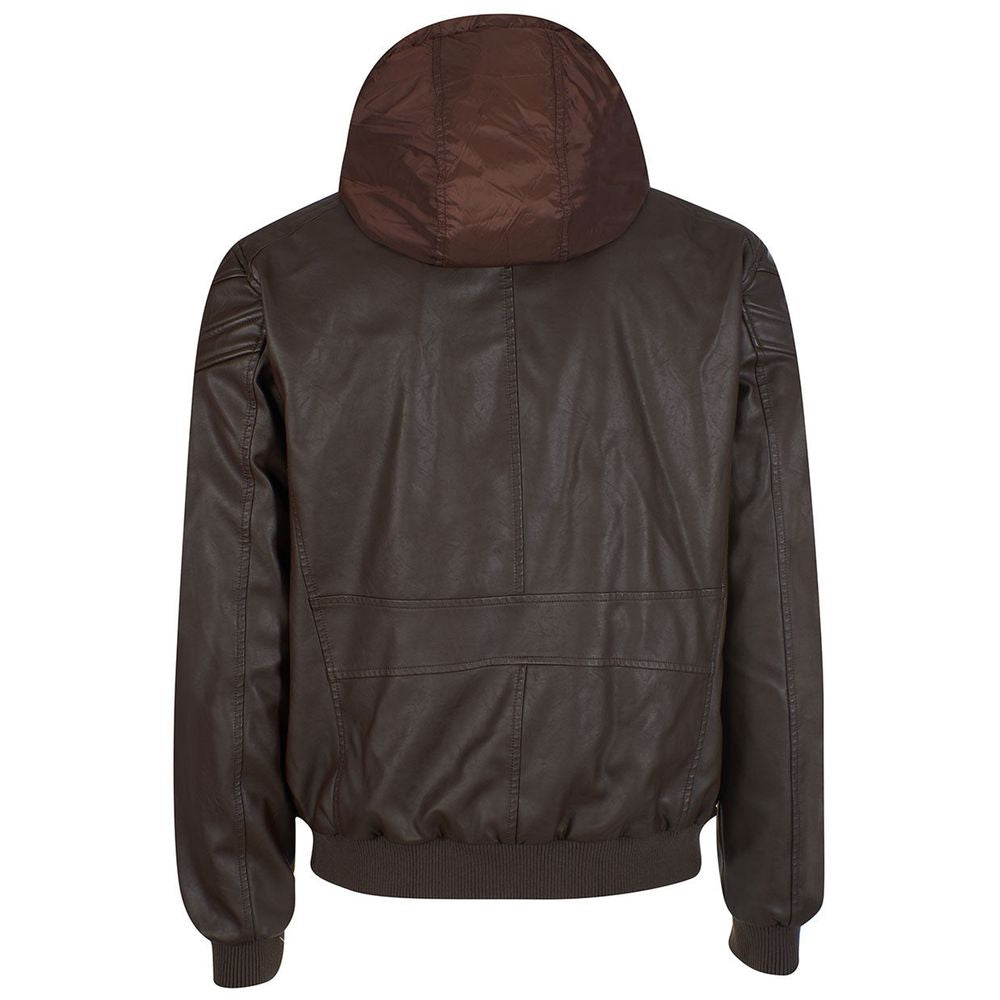 Brown Polyethylene Men's Jacket