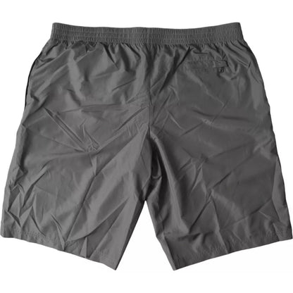 Dark Gray Polyester Beachwear Shorts Swimwear Men