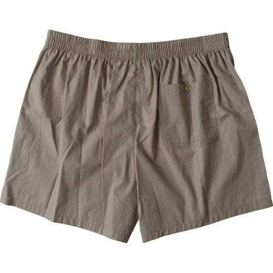 Brown Cotton Regular Boxer Shorts Underwear