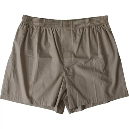 Brown Cotton Regular Boxer Shorts Underwear