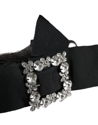 Black Hair Parrucchiera Crystal Headband Diadem