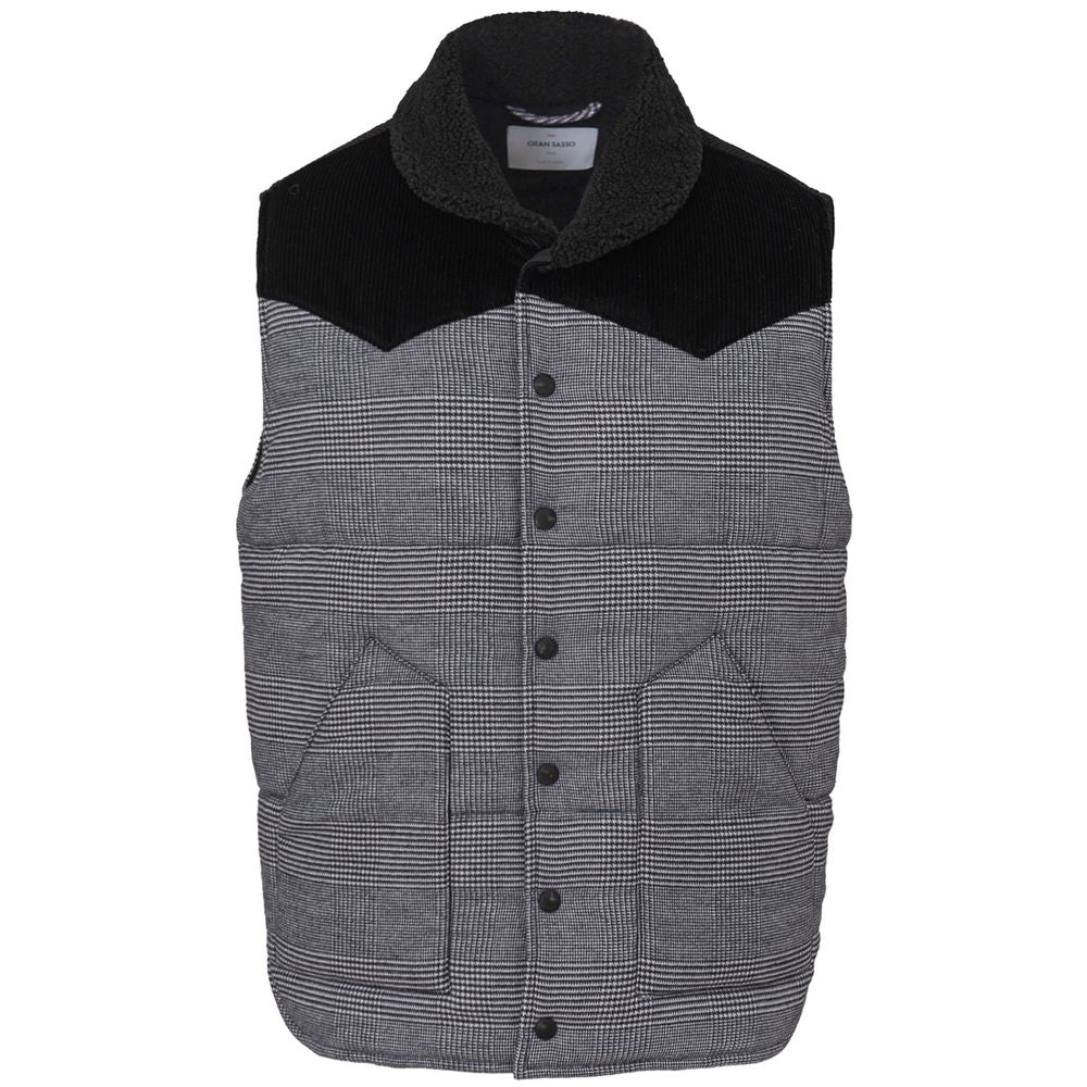 Gray Cotton Sleveless Jacket