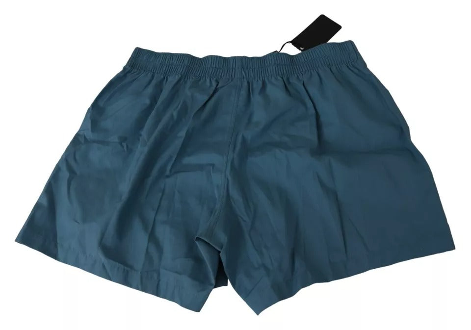 Blue Cotton Regular Boxer Shorts Underwear