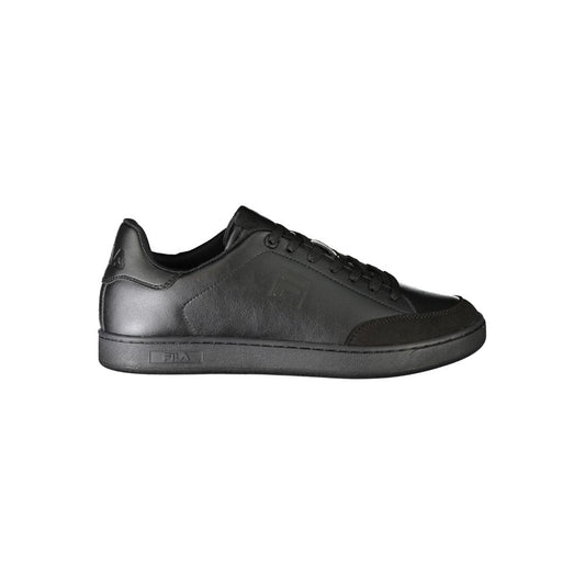 Black Polyester Men Sneaker