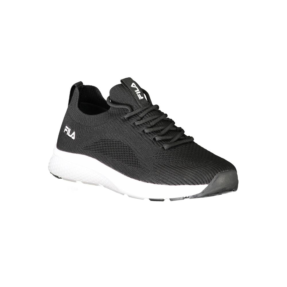 Black Polyester Women Sneaker