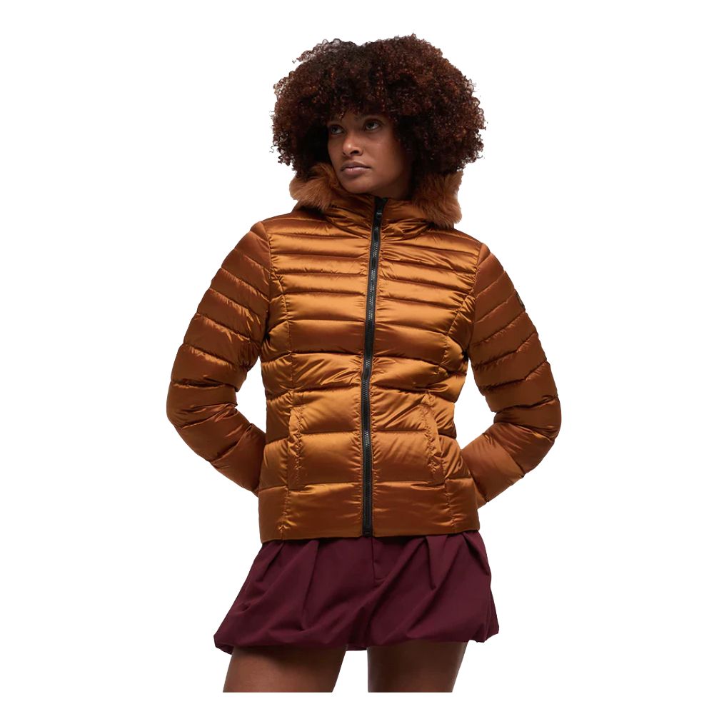 Orange Nylon Jackets & Coat