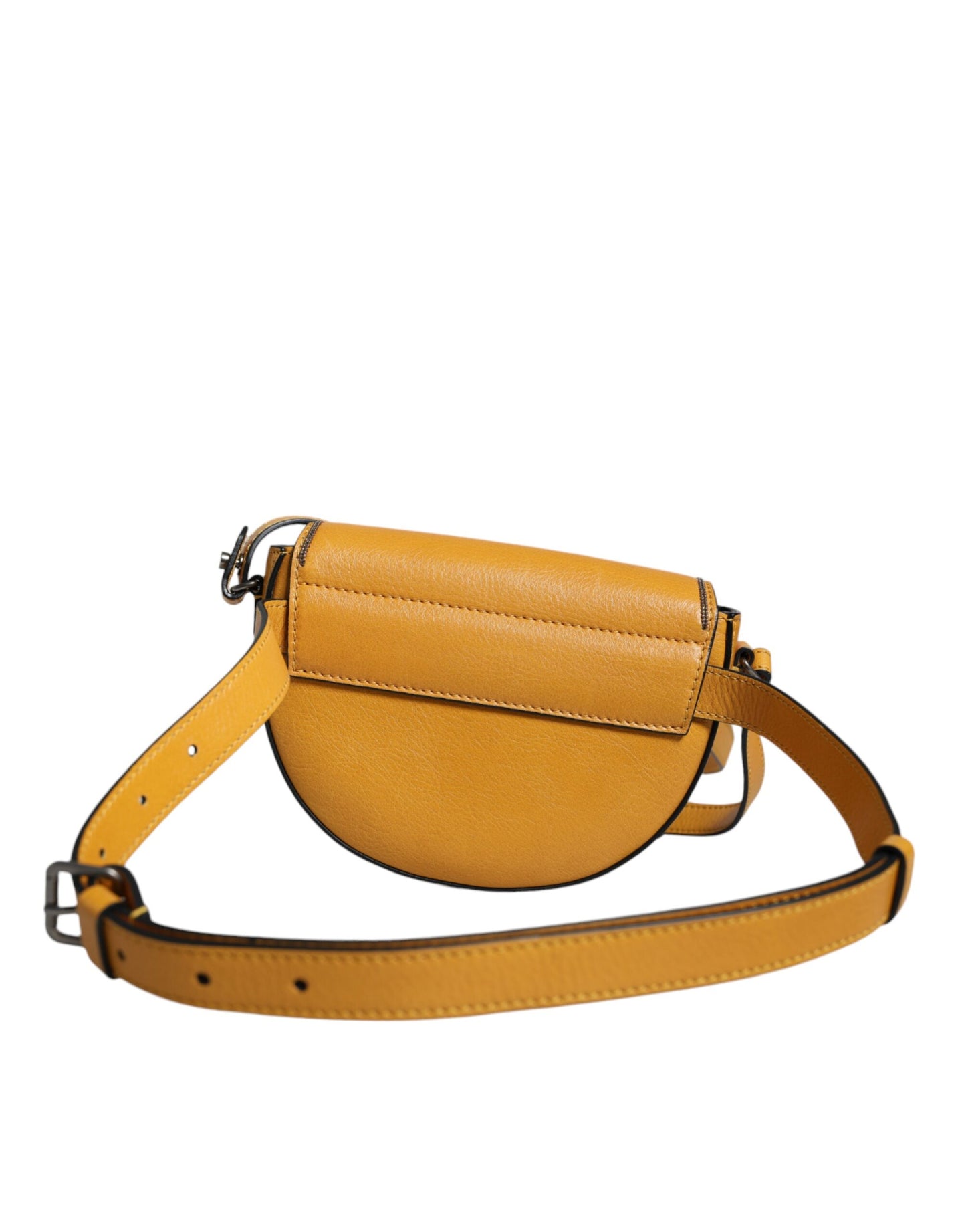 Light Brown Leather Logo Waist Strap Sling Bag