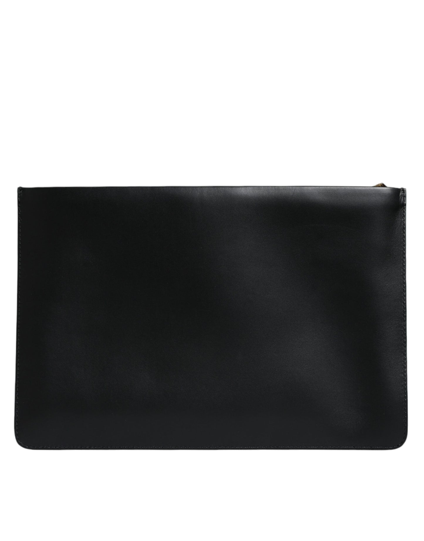 Black Calfskin Leather Mediterranean Pouch Bag