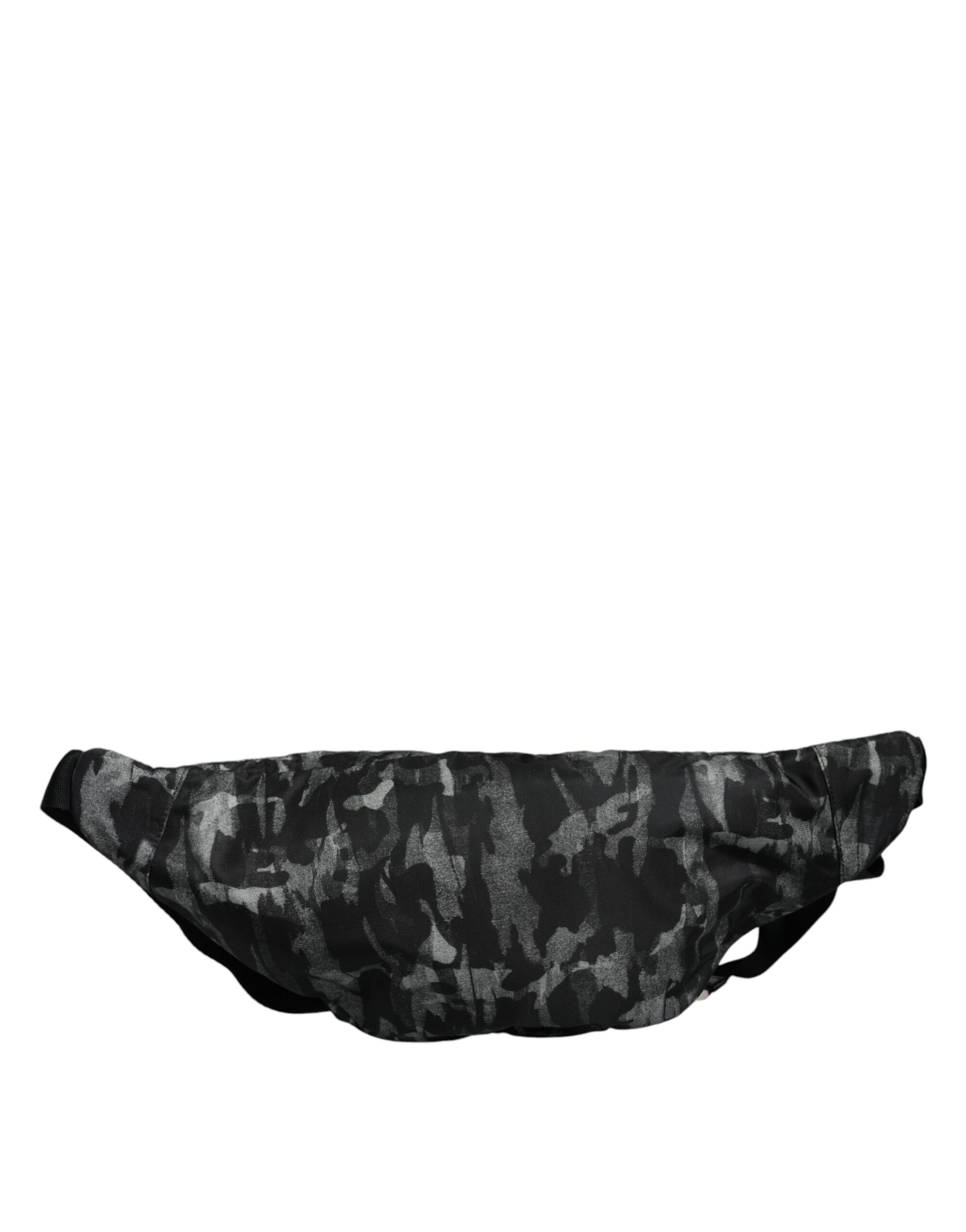 Black Leopard Fabric Belt Waist Fanny Pack Bag