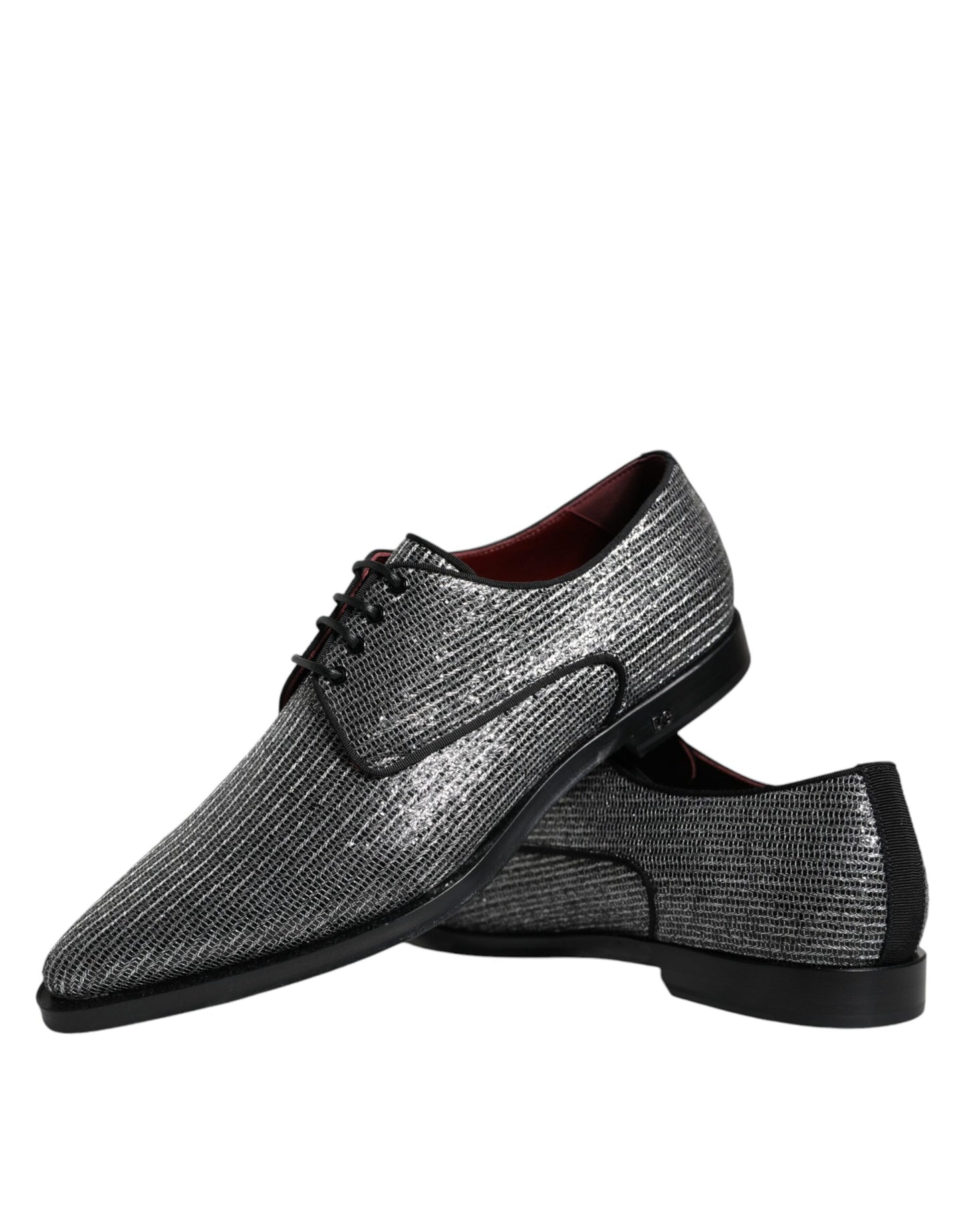 Silver Polyurethane Derby Formal Dress Shoes