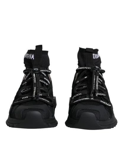 Black Sorrento Socks Logo Sneakers Shoes