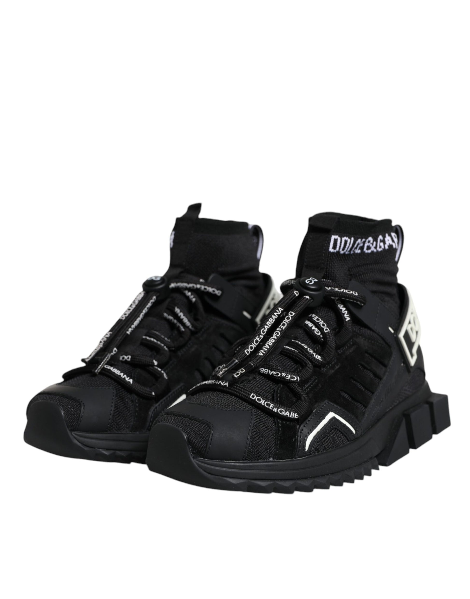 Black Sorrento Socks Logo Sneakers Shoes