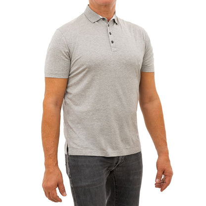 Gray Cotton Polo Shirt