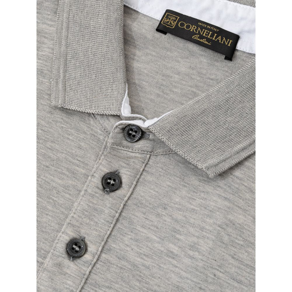 Gray Cotton Polo Shirt