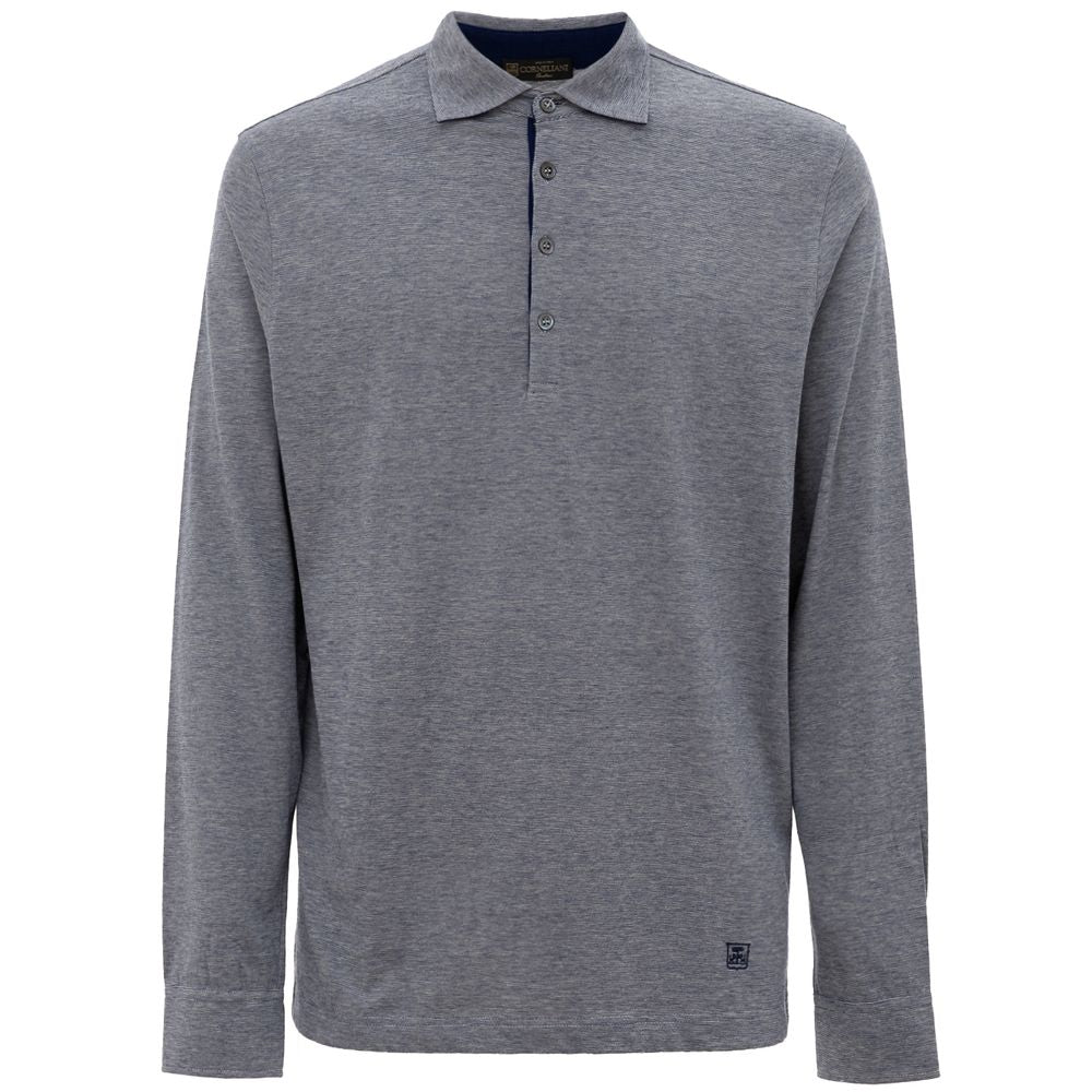 Gray Cotton Polo Shirt