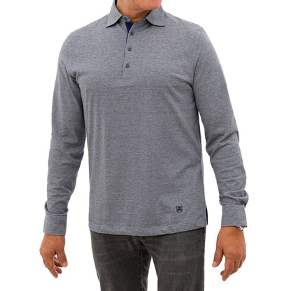 Gray Cotton Polo Shirt