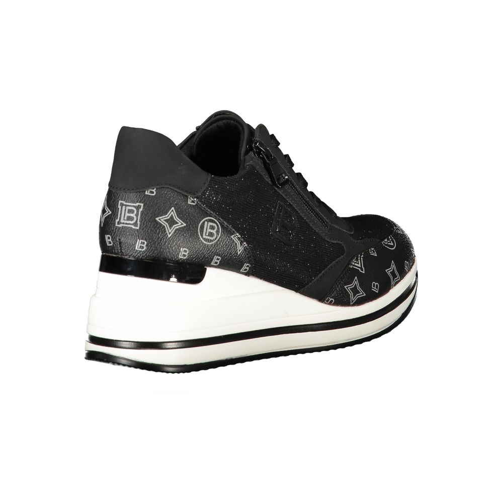 Black Polyester Sneaker