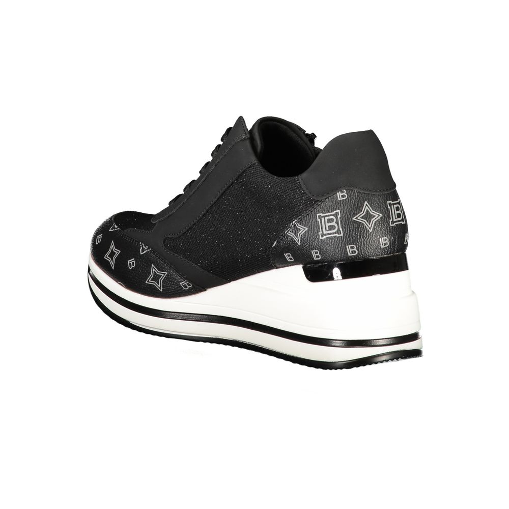 Black Polyester Sneaker