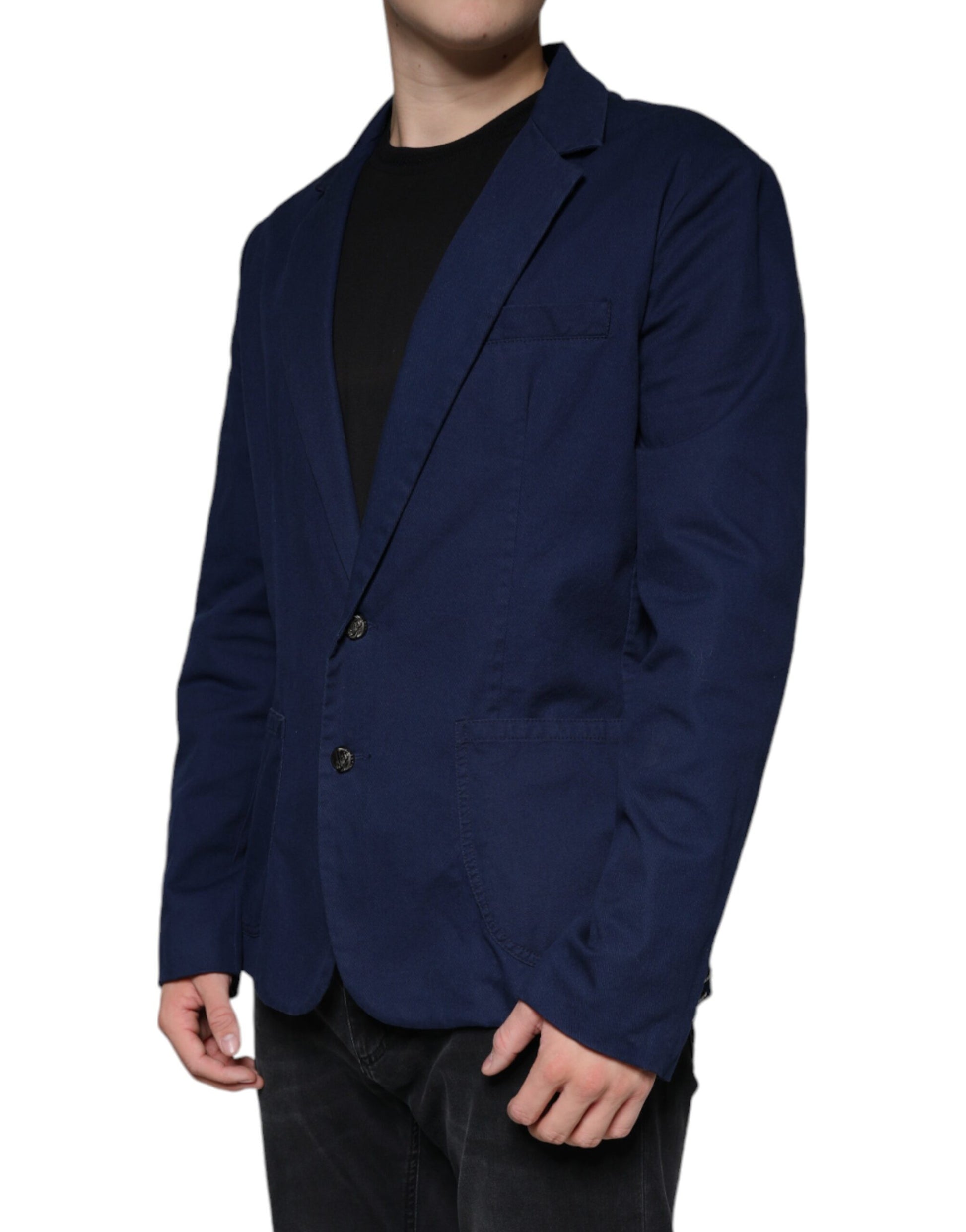 Blue Notch Single Breasted Dress Coat Blazer