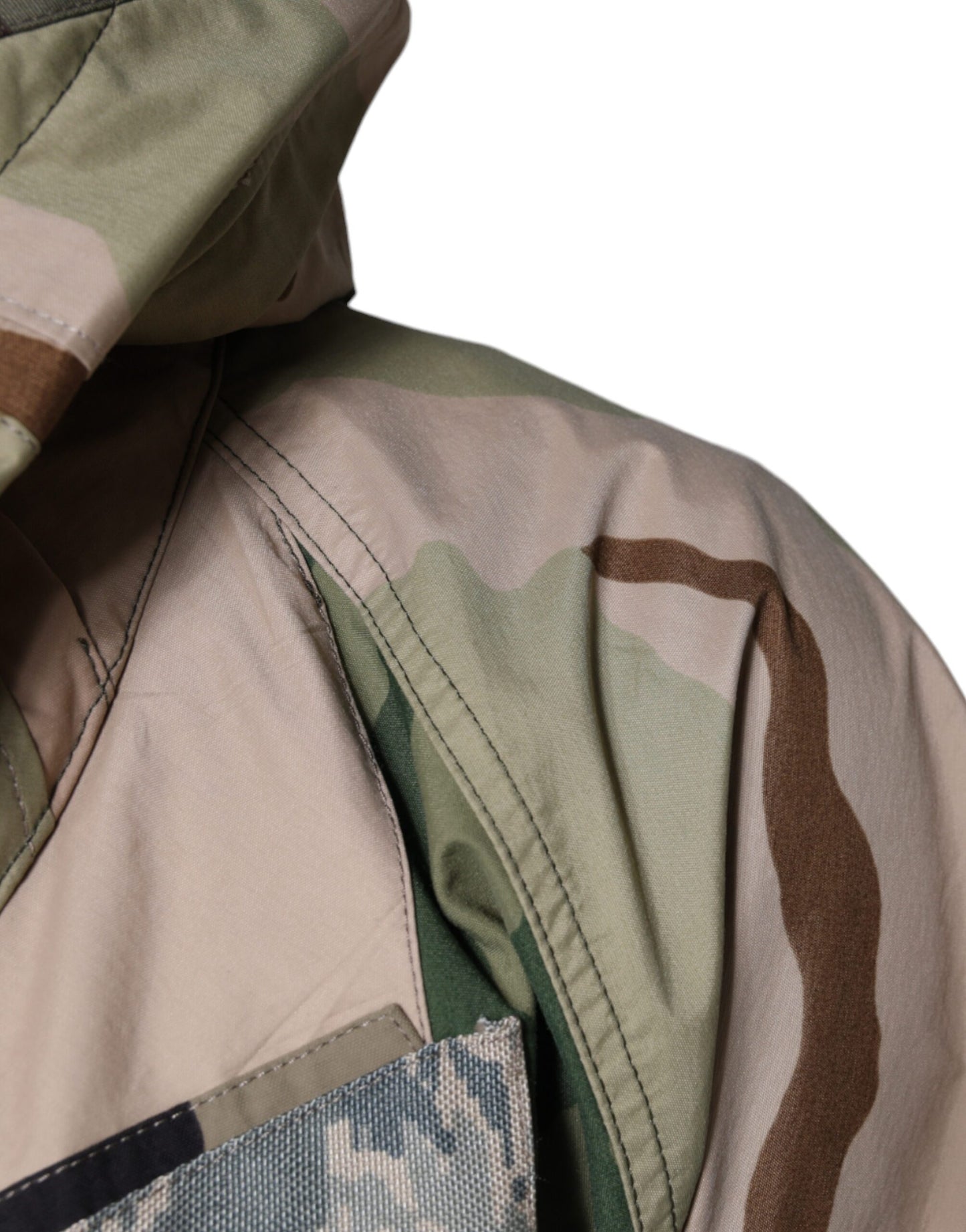 Multicolor Camouflage Full Zip Hooded Jacket