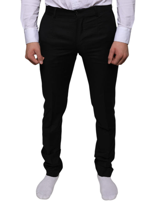 Black Wool Skinny Dress Formal Pants