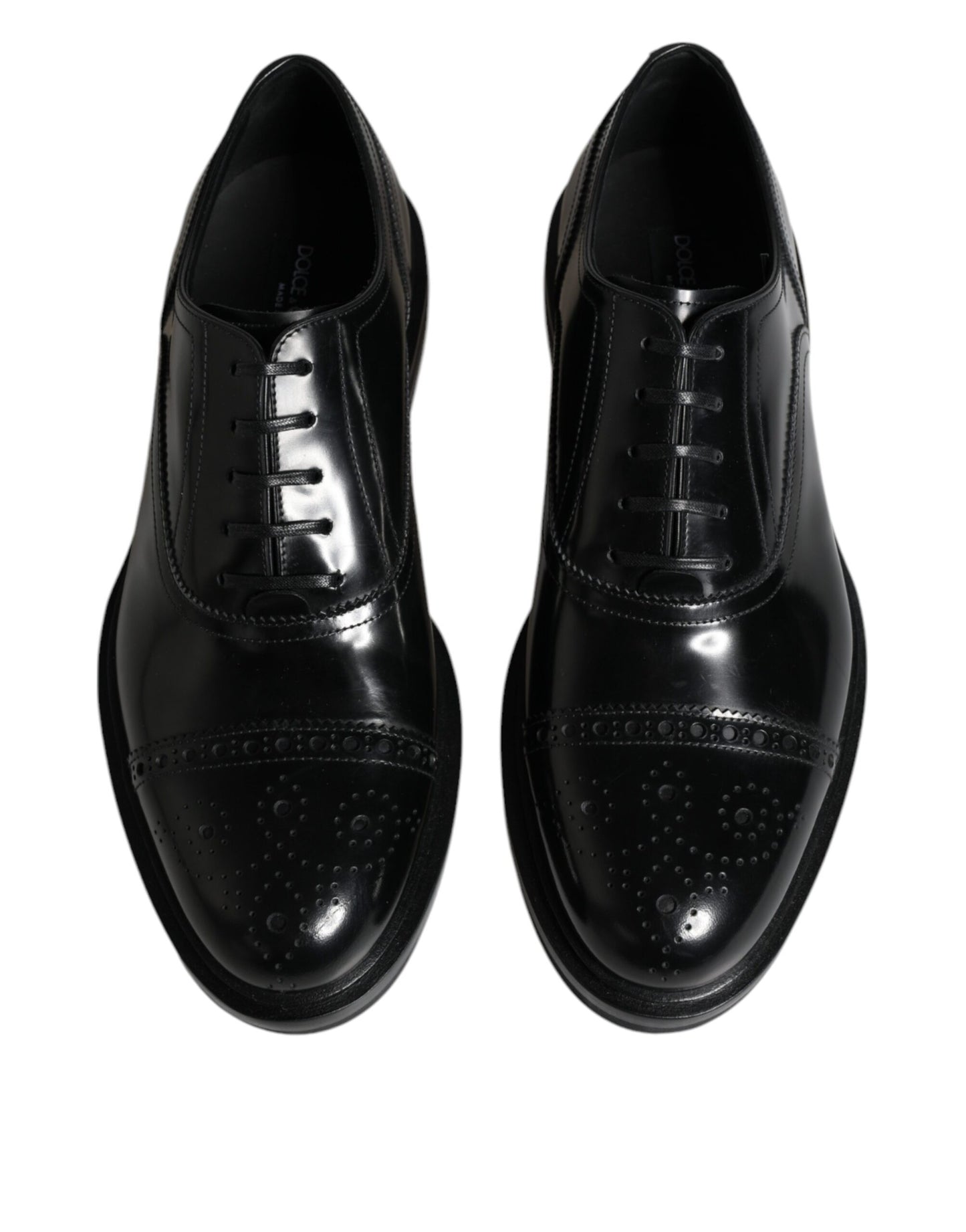 Black Leather Oxford Wingtip Men Formal Shoes