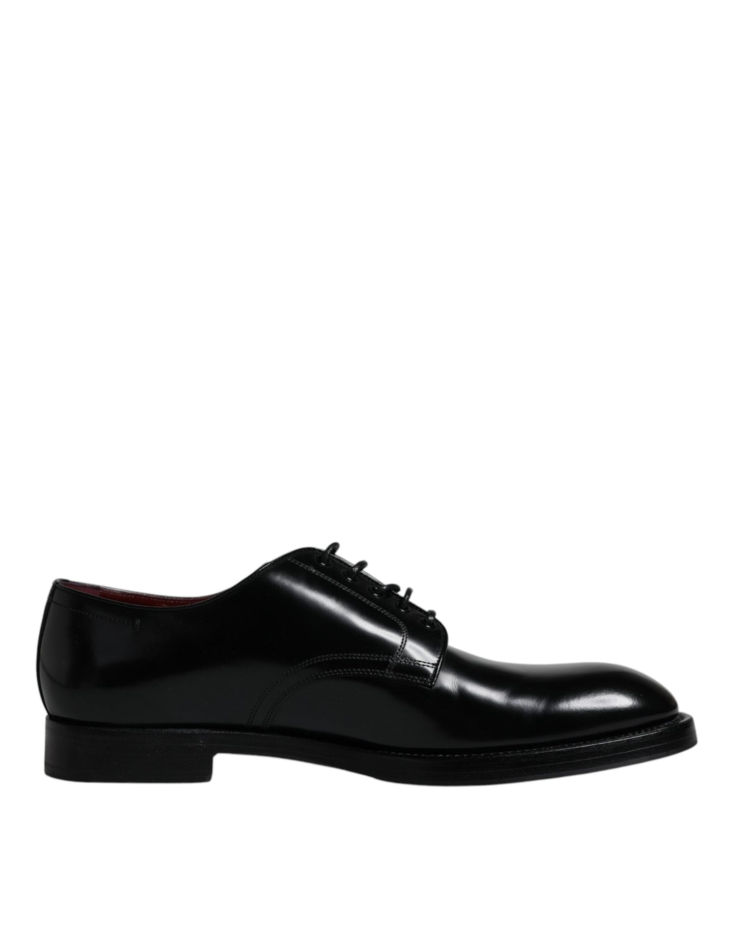 Black Leather Lace Up Men Derby Formal Shoes