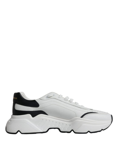 White Black DAYMASTER Leather Sneakers Shoes