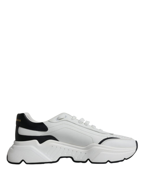 White Black DAYMASTER Leather Sneakers Shoes