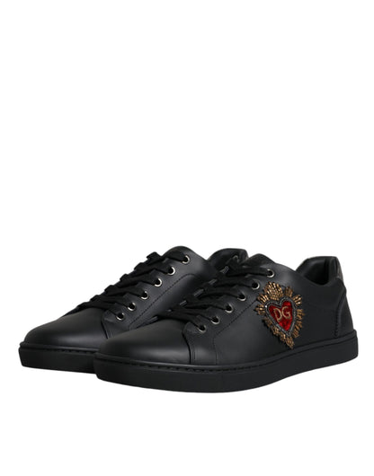 Black London Sacred Heart Men Sneakers Shoes