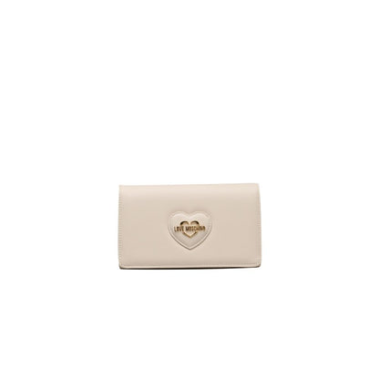 Beige Polyethylene Women Crossbody Bag