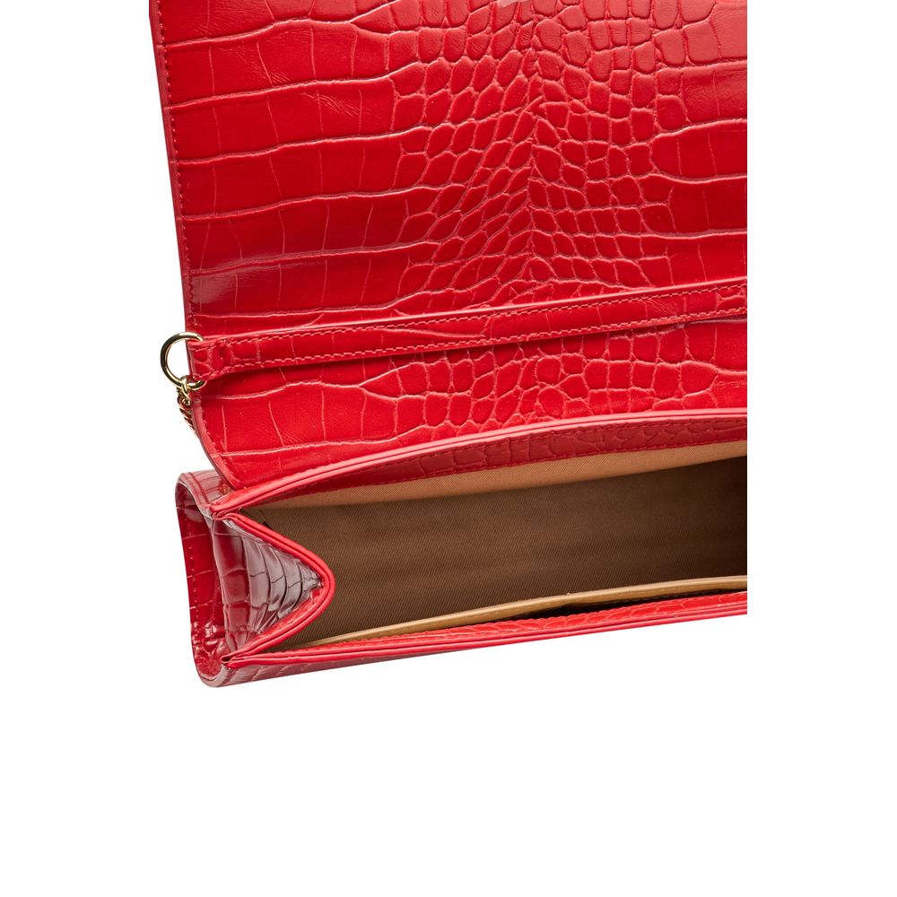 Red Polyethylene Women Crossbody Bag