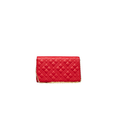 Red Polyethylene Women Crossbody Bag