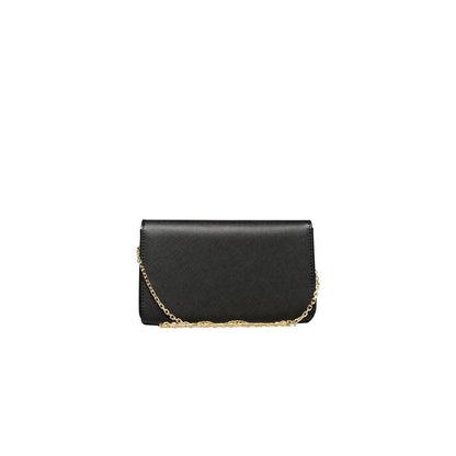 Black Polyethylene Women Crossbody Bag