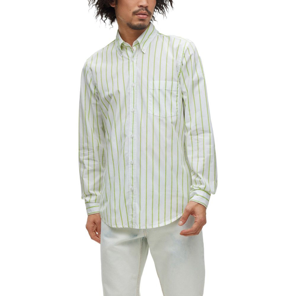 Green Cotton Dress Shirt