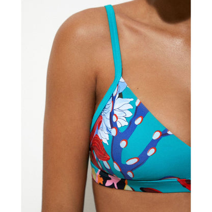 Turquoise Polyester Swimwear