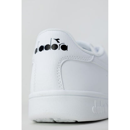 White Synthetic Leather Sneaker