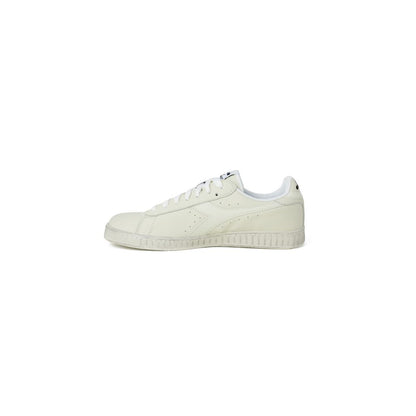 White Synthetic Leather Sneaker