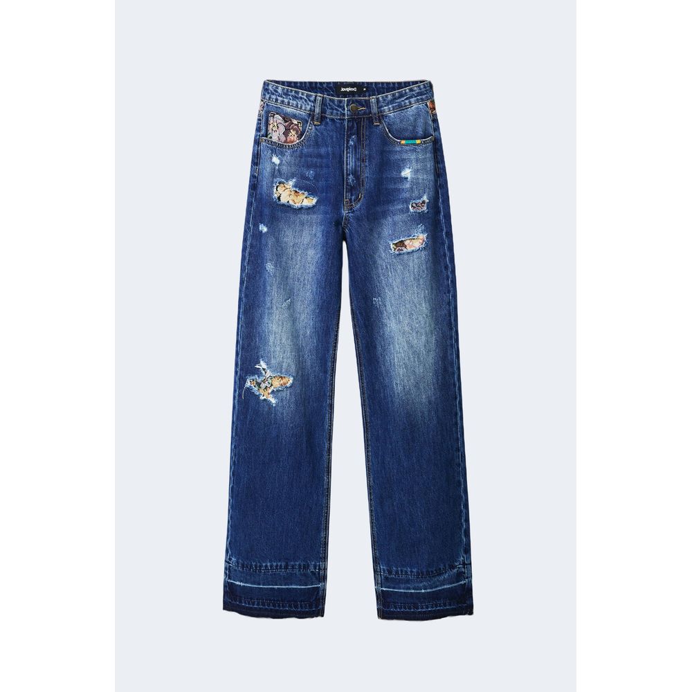 Blue Cotton Jeans & Pant