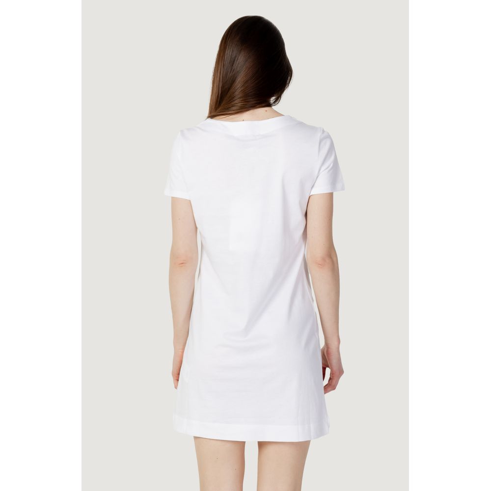 White Cotton Short Dress