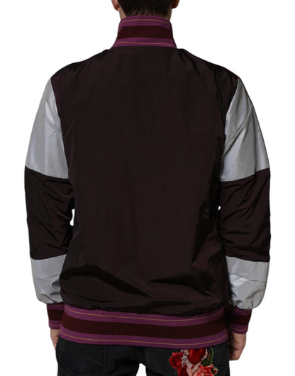 Multicolor Full Zip Jersey Men Bomber Jacket