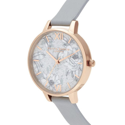Gray Artificial Leather Watch