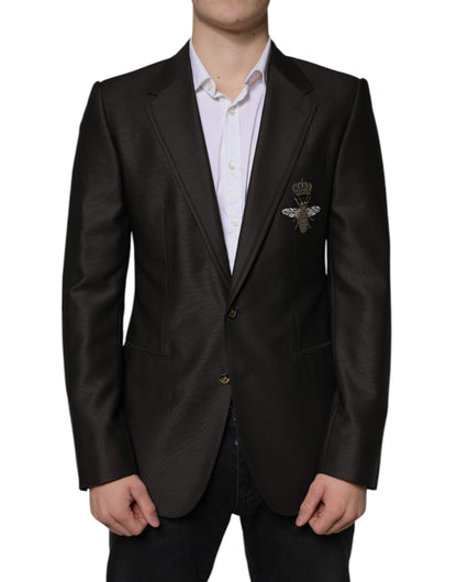 Blazer Brown Green Bee Wool Jacket Coat