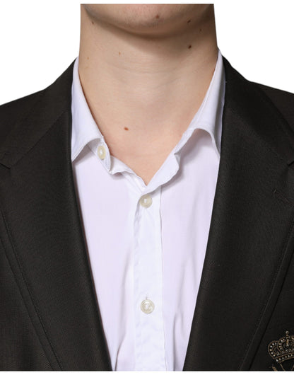 Blazer Brown Green Bee Wool Jacket Coat