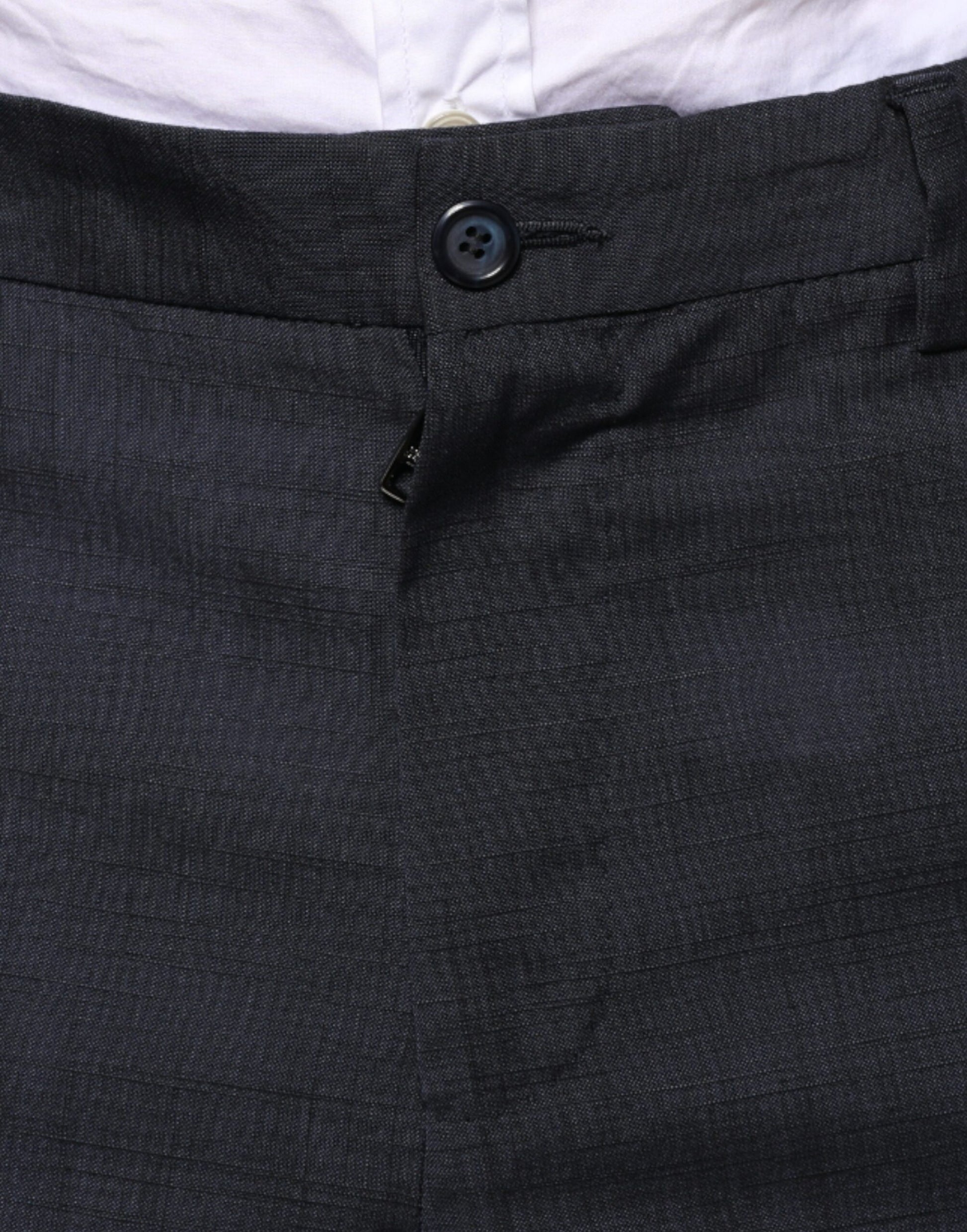 Black Cotton Wool Formal Dress Pants