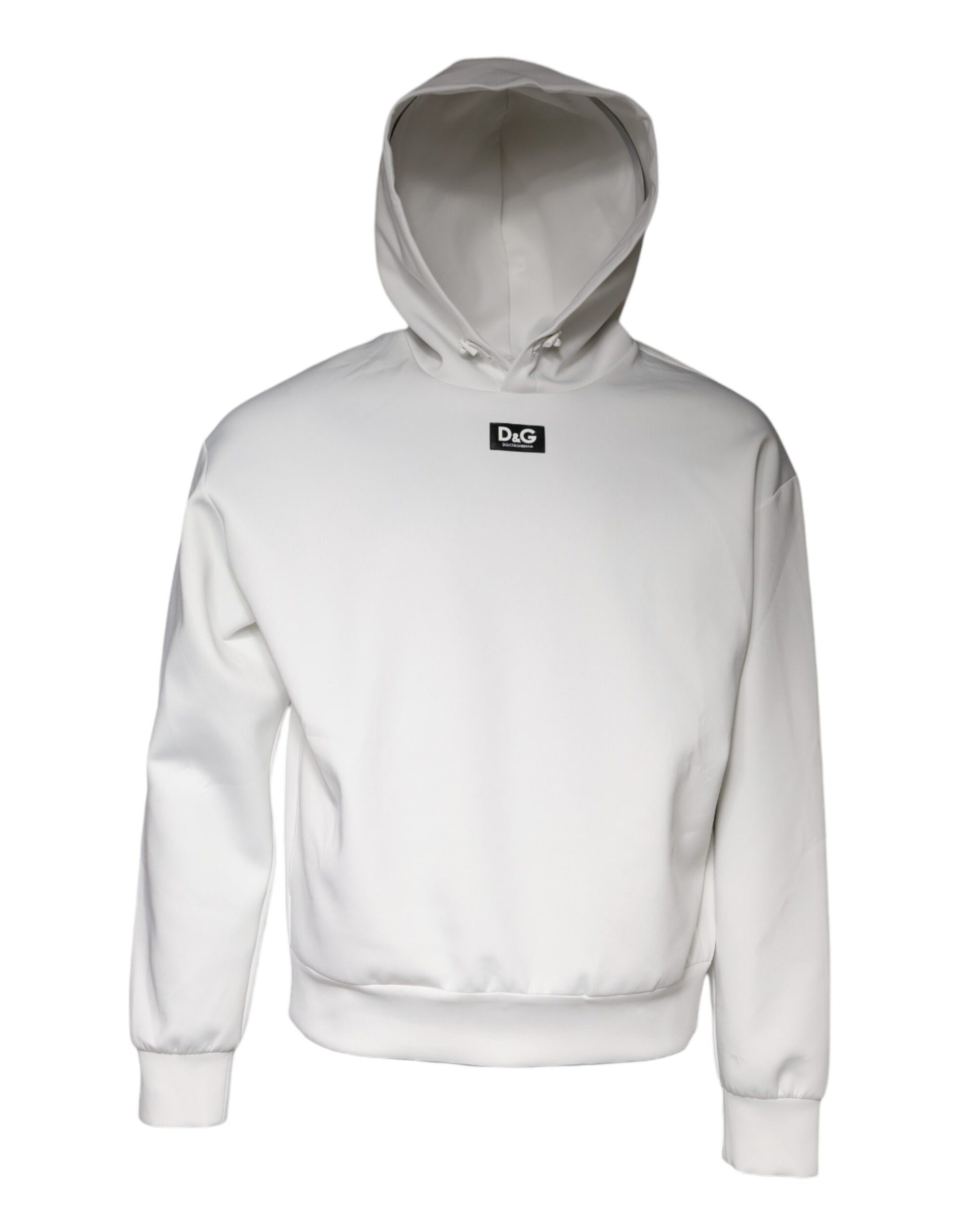 White D&G Logo Hooded Men Sweatshirt Sweater