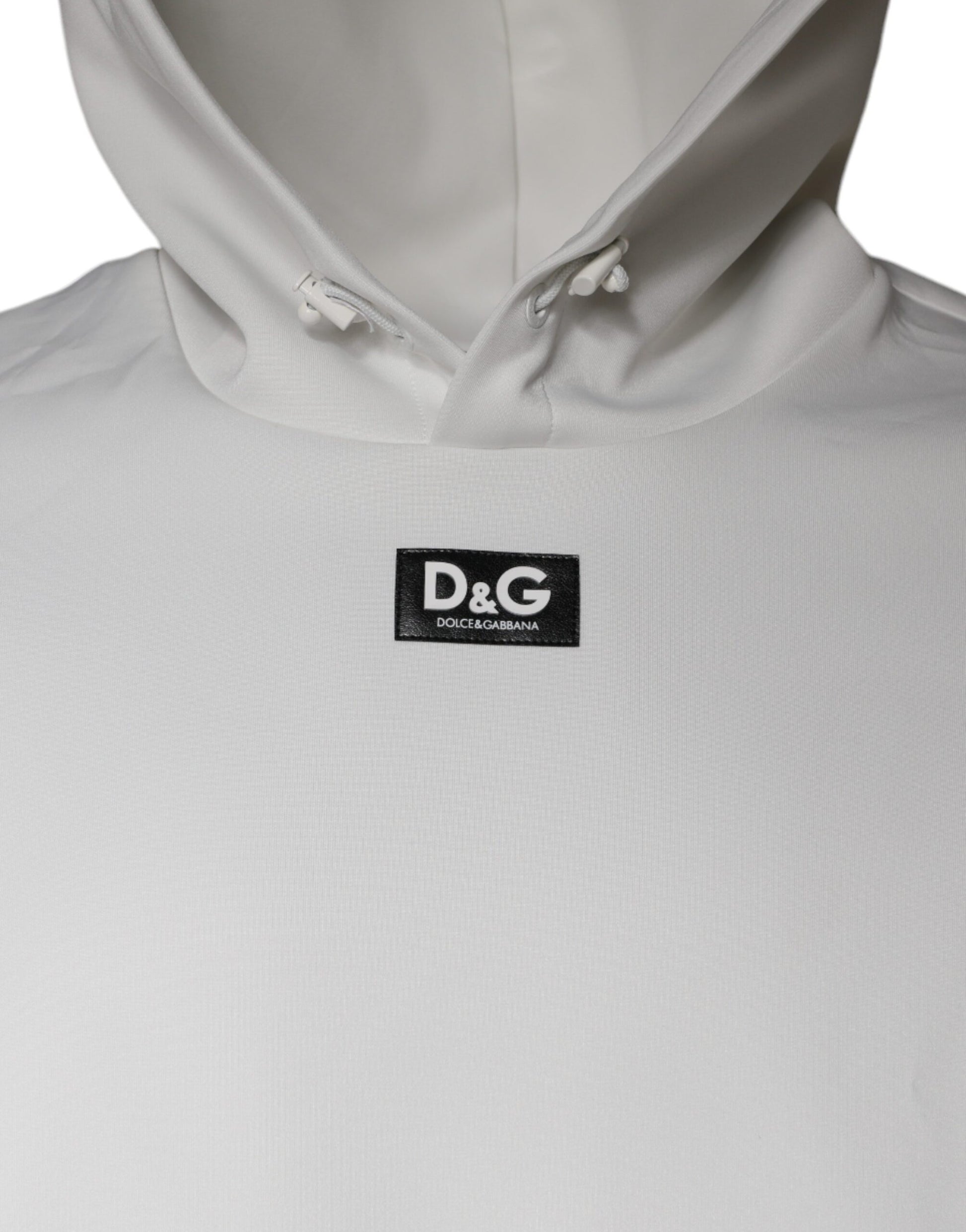 White D&G Logo Hooded Men Sweatshirt Sweater