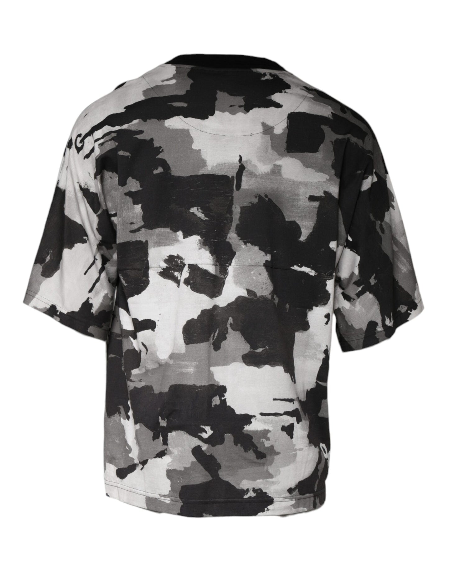 Multicolor Camouflage Cotton Crewneck T-shirt