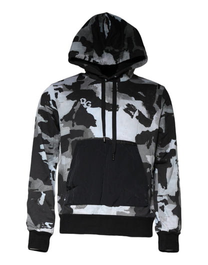 Multicolor Camouflage Men Hooded Sweater